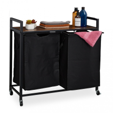 Indusztriális design guruló szennyestartó szerkény 74,5x80x33 cm fürdőszoba bútor