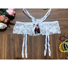 Inez csipke harisnyatartó fehér fűző, harisnyatartó