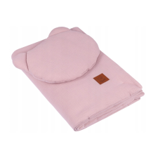 Infantino Muszlin takaró 100x70, párnával Teddy 35x30 Szín: rózsaszín babaágynemű, babapléd