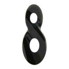  Infinity Pendant- Swarovski medál - Jet -18 mm medál