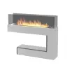 Infire SPECTRUM bioetanol kandalló, 1100 x 855 x 250 mm, szabadon álló, 2 színes biztonsági üveggel, különféle tartozékokkal, fehér biokandalló, kiváló minőségű, beltéri és kültéri használatra