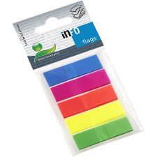 Info Notes Jelölőcímke 12,5x43mm, 5x26lap (5cb) Gln 5 klf. teleszín információs címke