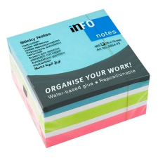 Info Notes Öntapadós jegyzettömb Info Notes Mix 75x75 mm 400 lapos színes-fehér jegyzettömb