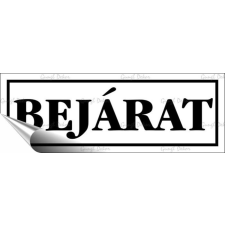 . Információs matrica, 14x5 cm,  Bejárat , fehér információs címke