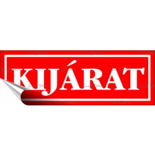 . Információs matrica, 14x5 cm,  Kijárat , piros információs címke