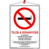 . Információs tábla, 21x30 cm, többnyelvű, "Tilos a dohányzás!"