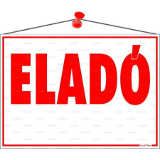 . Információs tábla, 35x25 cm, "Eladó" információs tábla, állvány