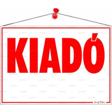 . Információs tábla, 50x35 cm, "Kiadó" információs tábla, állvány