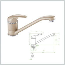  INGA álló mosogató csaptelep, bézs BGG_460D csaptelep