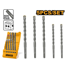 INGCO Kőzetfúró készlet 5 részes 6-12 mm SDS-Plus fúrószár