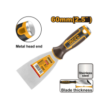 INGCO Spakli 60 mm inox lágy fogantyús kőműves és burkoló szerszám