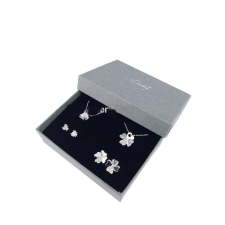 Inka - Swarovski kristályos dupla ékszerszett - fehér ékszer szett