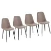  INLEA POPPY étkezőszék, 4 darab - Szürkésbarna