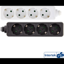 Inline 16443E elektromos elosztó 3 M 4 AC kimenet(ek) Beltéri Fekete (16443E) hosszabbító, elosztó