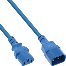 Inline 16501B tápkábel Kék 1 M C13 csatlakozó C14 csatlakozó (16501B) kábel és adapter
