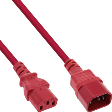 Inline 16507R tápkábel Vörös 0,75 M C13 csatlakozó C14 csatlakozó (16507R) kábel és adapter