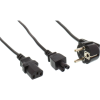 Inline 16653D Fekete 2 M CEE7/7 C13 csatlakozó (16653D)