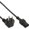 Inline 16653S tápkábel Fekete 3 M H típusú hálózati csatlakozó C13 csatlakozó (16653S)