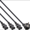 Inline 16657H tápkábel Fekete 3 M CEE7/7 3 x C13 csatlakozó (16657H)