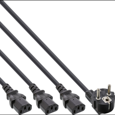 Inline 16657H tápkábel Fekete 3 M CEE7/7 3 x C13 csatlakozó (16657H) kábel és adapter