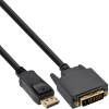 Inline 17113 3 M DisplayPort DVI-D Fekete