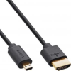 Inline 17933D3 HDMI kábel 1 M HDMI A-típus (Standard) HDMI D-típus (Micro) Fekete (17901D)