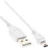 Inline 31805W USB kábel USB 2.0 0,5 M USB A Mini-USB B Fehér (31805W)