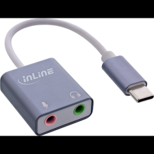 Inline 33051F audió konverter Szürke (33051F) kábel és adapter