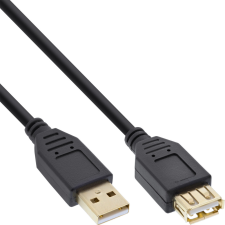 Inline 34650S 0,5 M USB A Fekete kábel és adapter