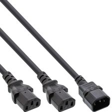 Inline 35394 220V Hálózati Y tápkábel 1m - Fekete (4043718265756) kábel és adapter
