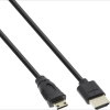 Inline 4043718210893 HDMI kábel 1,8 M HDMI A-típus (Standard) HDMI Type C (Mini) Fekete (17502C)