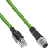Inline 40601 kábel érzékelőhöz és működtető szervhez 1 M M12 RJ-45 Zöld (40601)