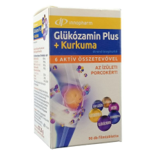 InnoPharm Glükózamin Plus + kurkuma filmtabletta 90db vitamin és táplálékkiegészítő