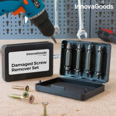InnovaGoods Fúrók Sérült Csavarok Eltávolításához (4 darab)