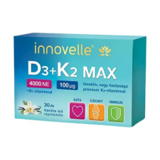 Innovelle D3+K2 Max 4000NE rágótabletta 30db vitamin és táplálékkiegészítő