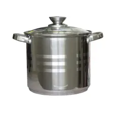  Inox fazék fedővel 4,3L 18 cm edény
