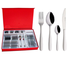 Inoxriv Aisha 48 részes Evőeszközkészlet diszdobozban vastag késsel tányér és evőeszköz