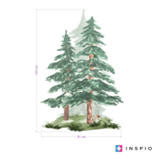 INSPIO Akvarell falmatrica - Tűlevelű fák (9227f) tapéta, díszléc és más dekoráció