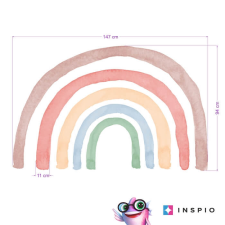 INSPIO Falmatrica gyerekszobába - SZIVÁRVÁNY a falra (9353f) tapéta, díszléc és más dekoráció