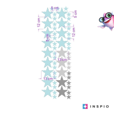 INSPIO Falmatrica - Mentaszínű csillagok (9343f) tapéta, díszléc és más dekoráció