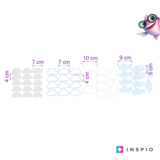 INSPIO Matricák gyerekszobába - Felhők kék és szürke színben (9550f) tapéta, díszléc és más dekoráció