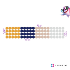 INSPIO Pöttyös matricák mustár- és rózsaszínben (9526f) tapéta, díszléc és más dekoráció