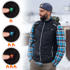 Insportline Férfi fűthető mellény inSPORTline WARMhim fekete L