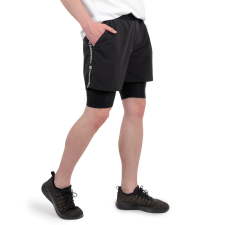 Insportline Férfi rövidnadrág 2in1 inSPORTline Closefit Short fekete M férfi rövidnadrág