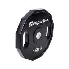 Insportline Gumírozott súlyzótárcsa inSPORTline Ruberton 15 kg súlytárcsa