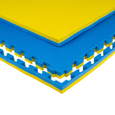 Insportline Puzzle tatami szőnyeg inSPORTline Malmeida 100x100x4 cm kék-sárga tornaszőnyeg