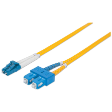 Intellinet 473965 optikai patch kábel LC-SC Duplex 1m - Sárga kábel és adapter