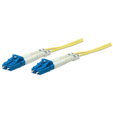 Intellinet 750004 optikai patch kábel LC-LC Duplex 2m - Sárga kábel és adapter