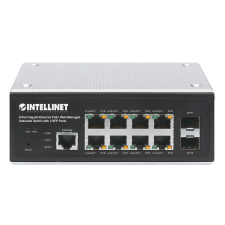 Intellinet 8-Port Gb PoE+ Web-Managed Industrie-Switch 2xSFP (508278) hub és switch
