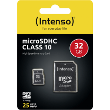 Intenso 32GB Intenso MicroSDHC 20MB/s +Adapter (3413480) memóriakártya